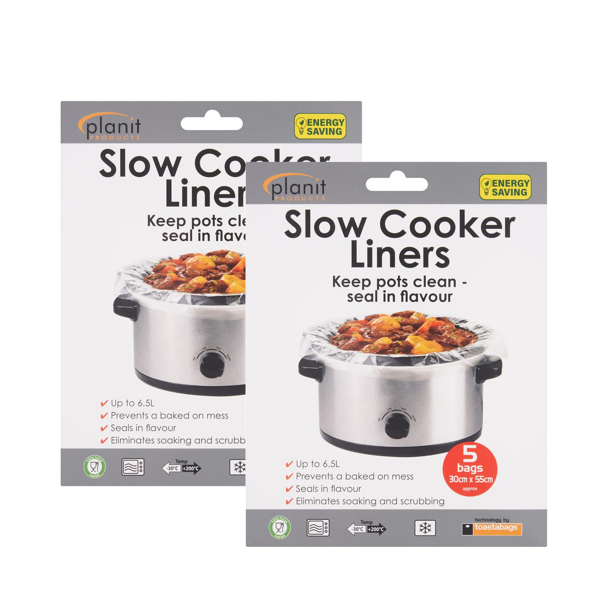 Planit Toastabags 5 Slow Cooker Liners Bags x2