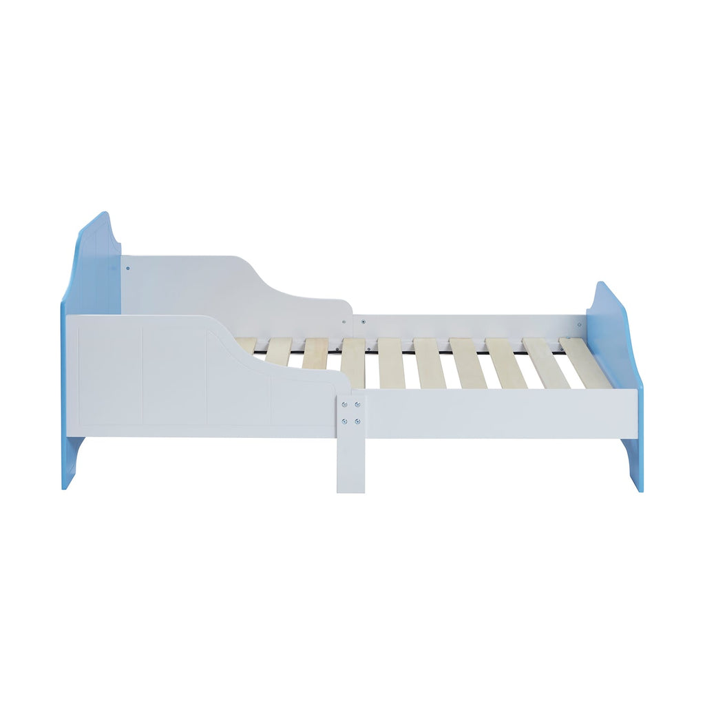 Liberty House Toys Two Tone Toddler Bed and 9 Bin Storage Unit Set - White & Blue, product image 10