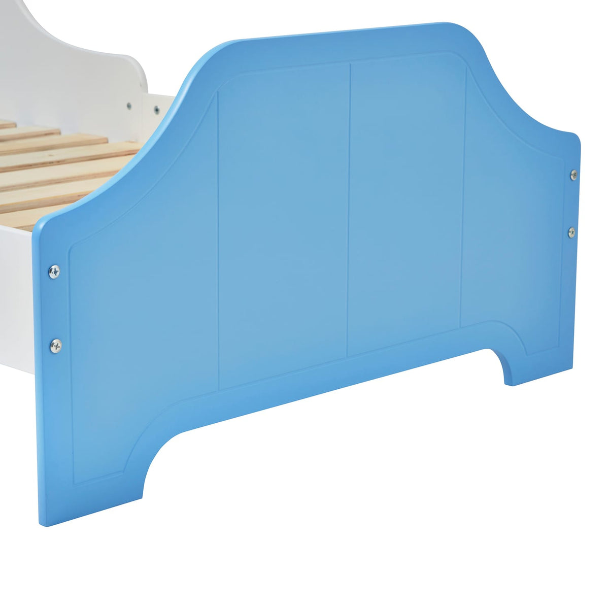 Liberty House Toys Two Tone Toddler Bed and 9 Bin Storage Unit Set - White & Blue, product image 13