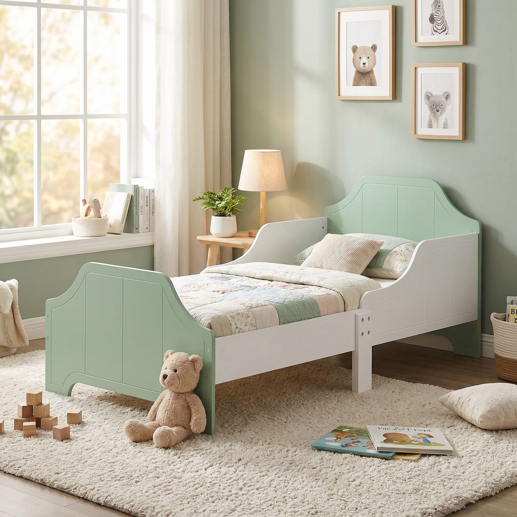 Liberty House Toys Two Tone Bed & 9 Bin Storage Set - White & Green, product image 3