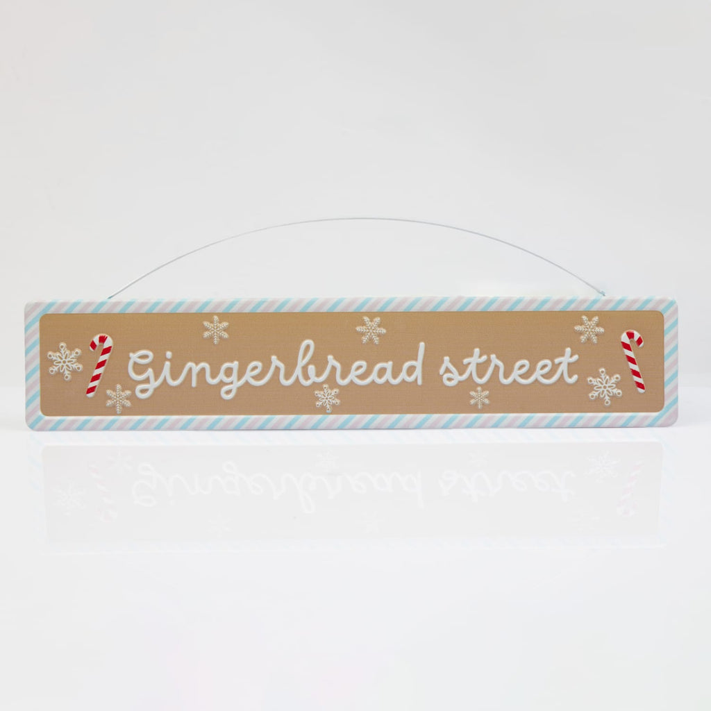 Sleigh Bells Metal Hanging Plaque - Gingerbread Street, product image 2