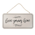Jardin Metal Hanging Wall Sign - Love Grows Here