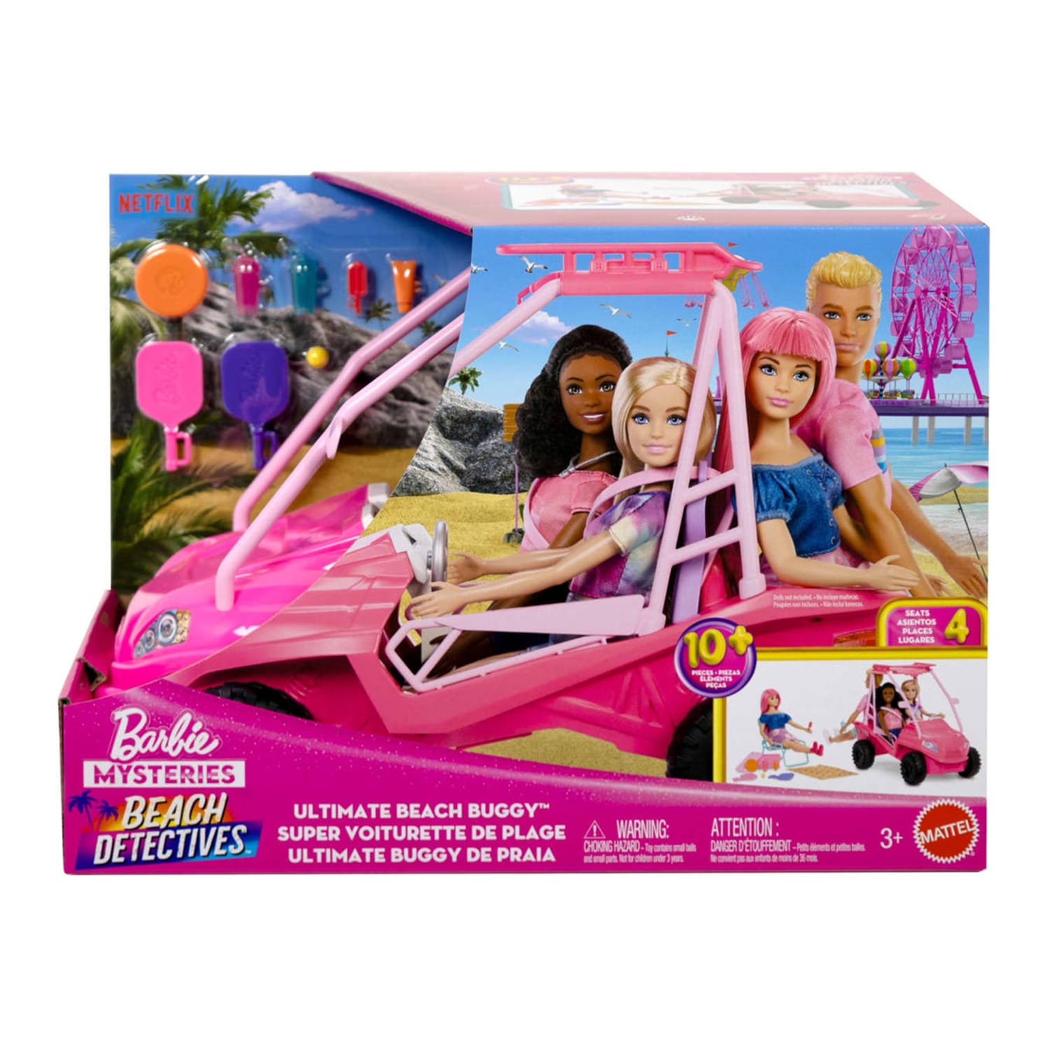 Barbie Mysteries Beach Detectives Ultimate Beach Buggy Vehicle Playset JFV68, product image 2